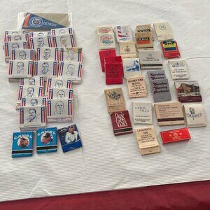 Matchbooks - 20 Presidential,  3 Joe Camel and 25 others plus Tigers Pennant.